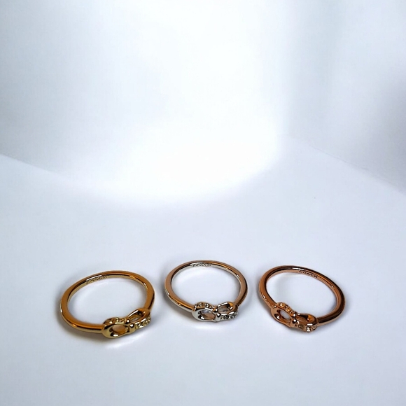 Coach Signature Turnlock Ring Trio – Size 7 - Picture 3 of 9